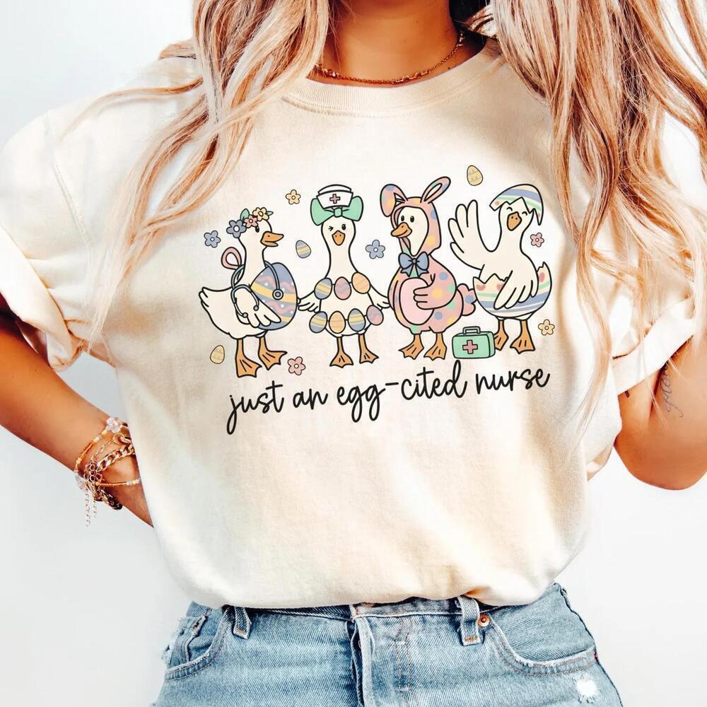 Nurse Easter Shirt S Goose Bunny Group Matching Nurse Appreciation